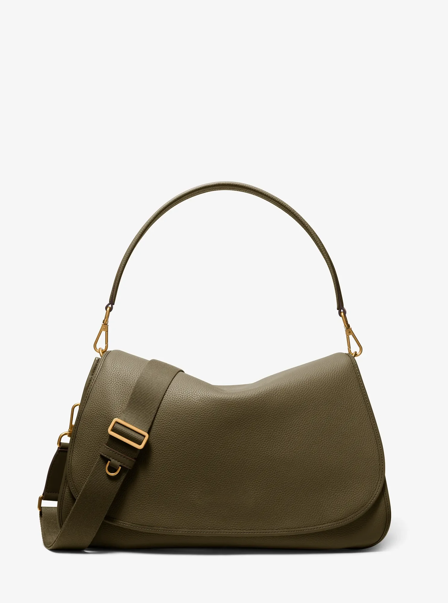 Convertible Flap Messenger Leather Bag With Dual Interchangeable Adjustable Carrying Straps