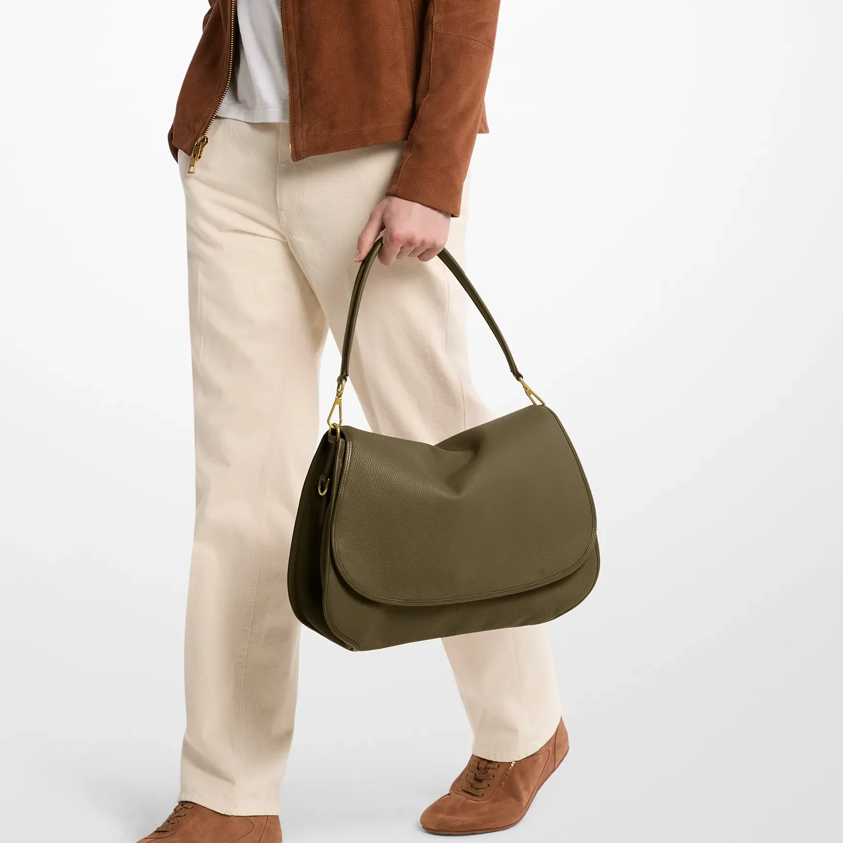 Convertible Flap Messenger Leather Bag With Dual Interchangeable Adjustable Carrying Straps