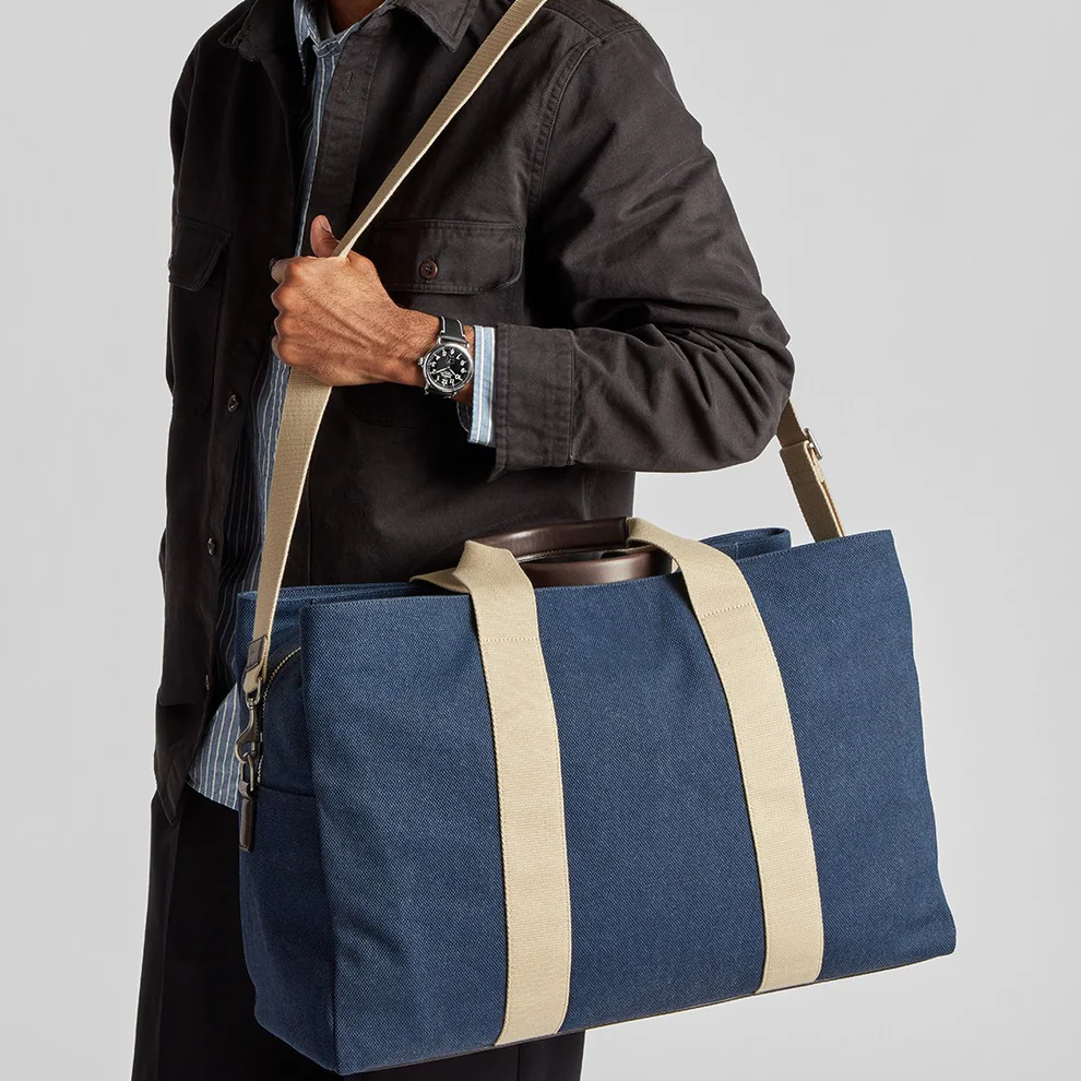Multi-Purpose Travel Canvas Bag With Dual Carry Handles and Detachable Adjustable Crossbody Strap