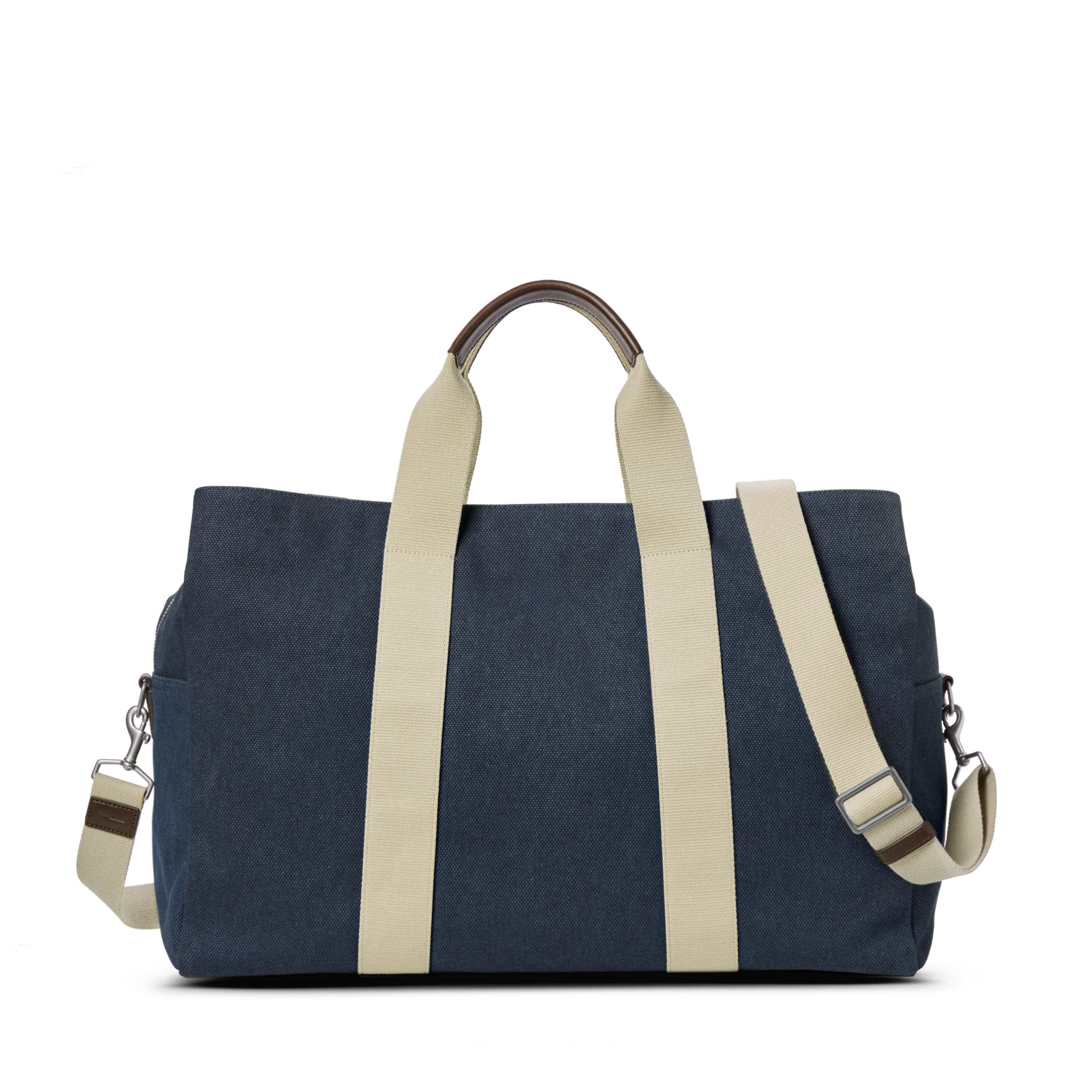 Multi-Purpose Travel Canvas Bag With Dual Carry Handles and Detachable Adjustable Crossbody Strap