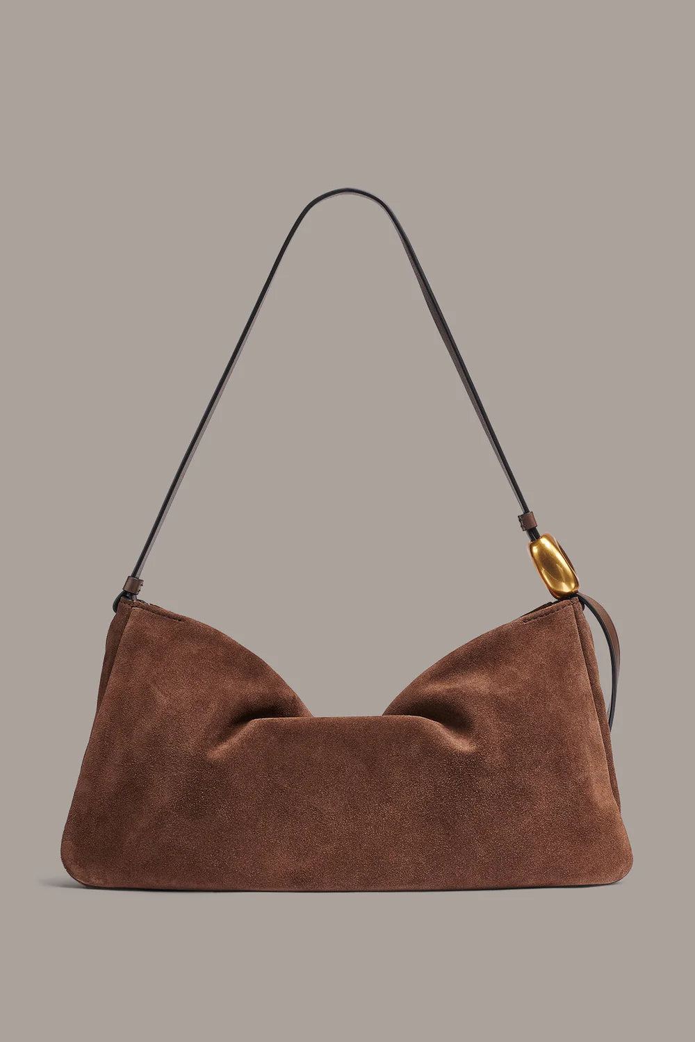 Draped Silhouette Velvet Bag With Adjustable Shoulder Strap and Multi Compartment Inner Storage