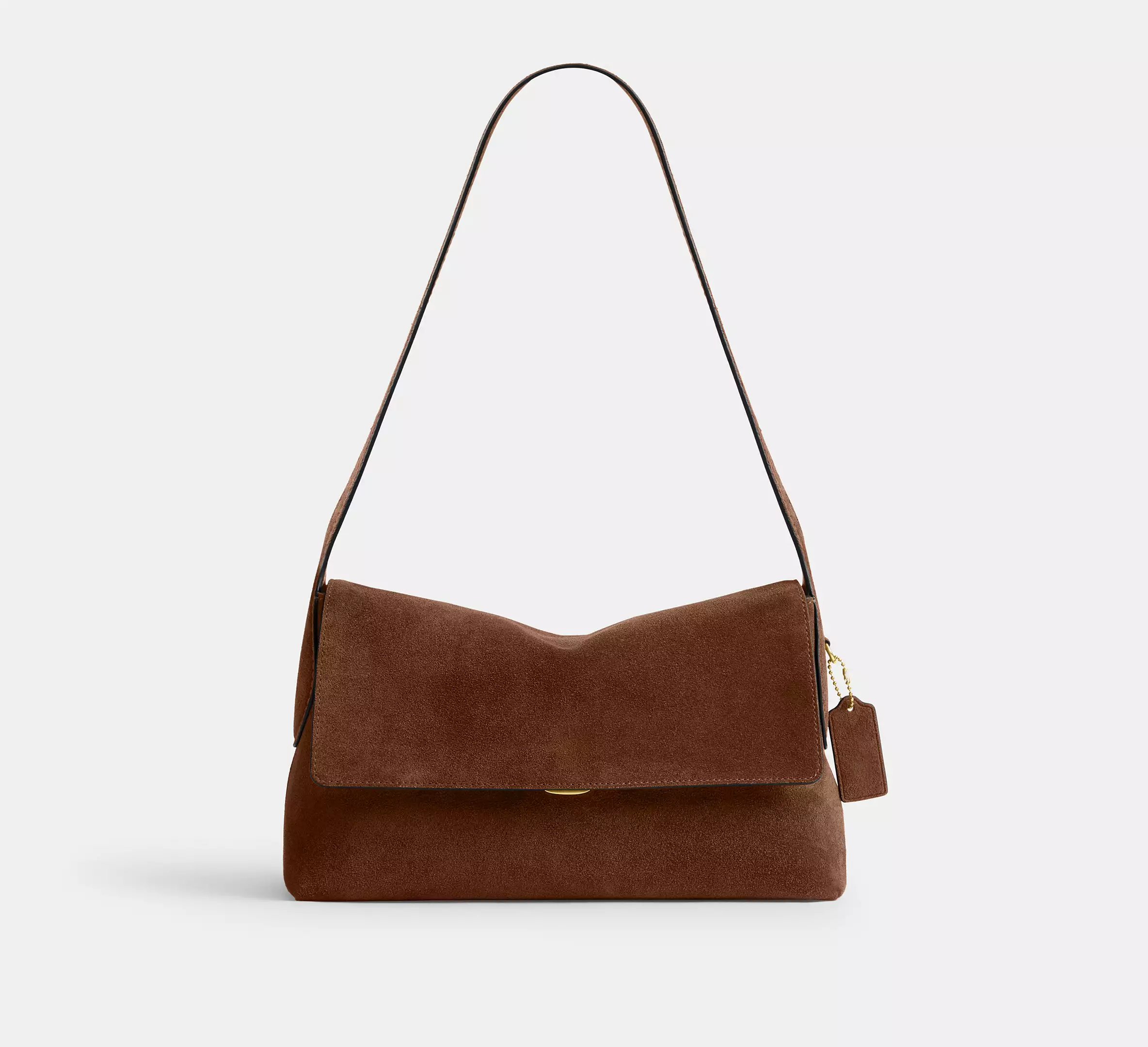 Minimalist Flap Velvet Bag With Pushlock Fastener and Independent Inner Zip Pocket