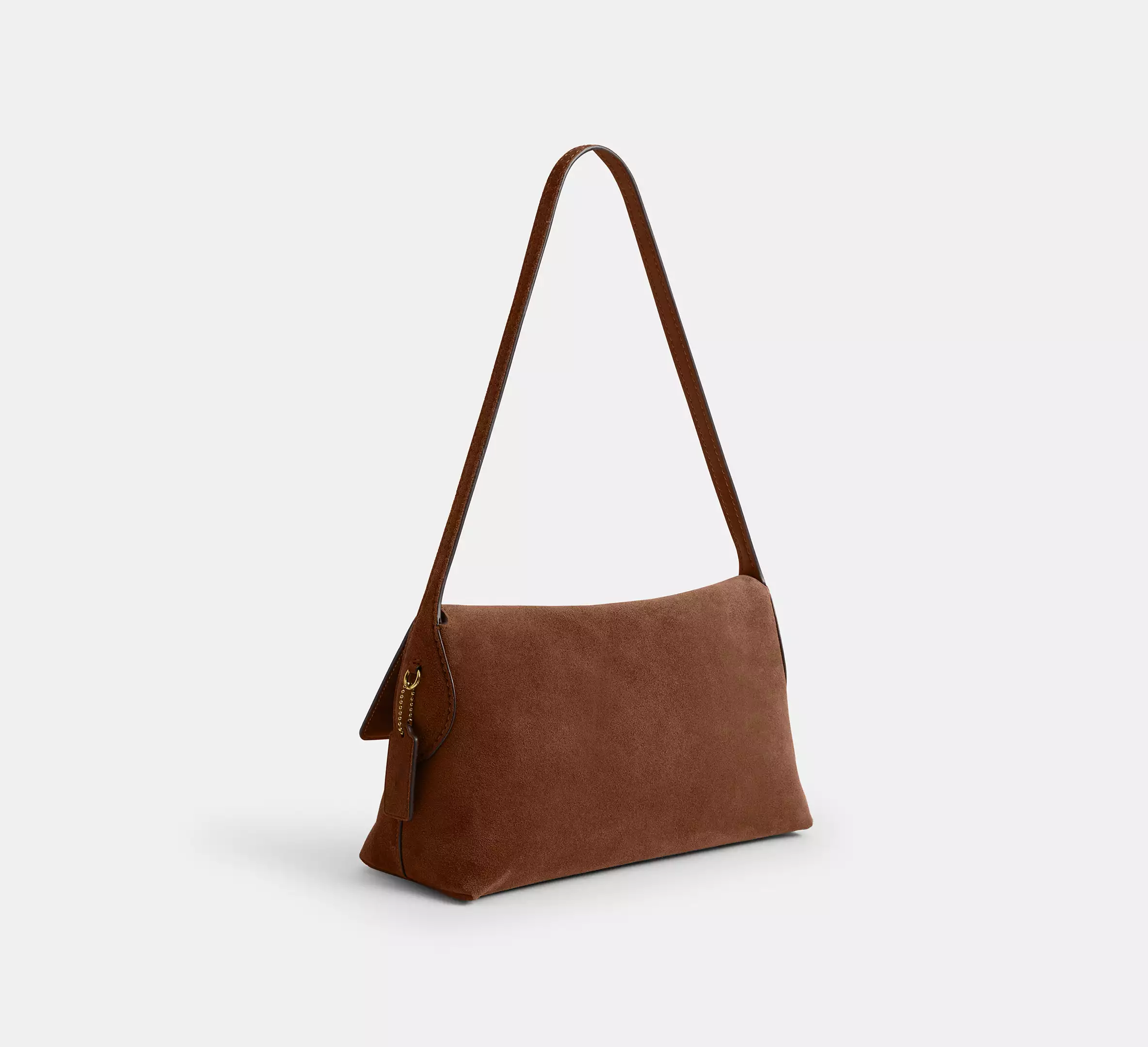Minimalist Flap Velvet Bag With Pushlock Fastener and Independent Inner Zip Pocket