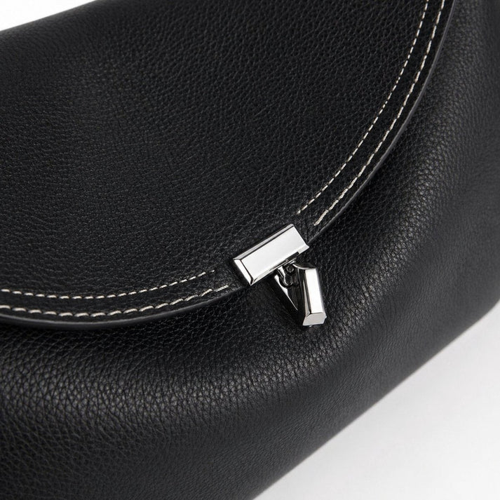 Structured PU Leather Shoulder Bag With Detachable Adjustable Convertible Strap