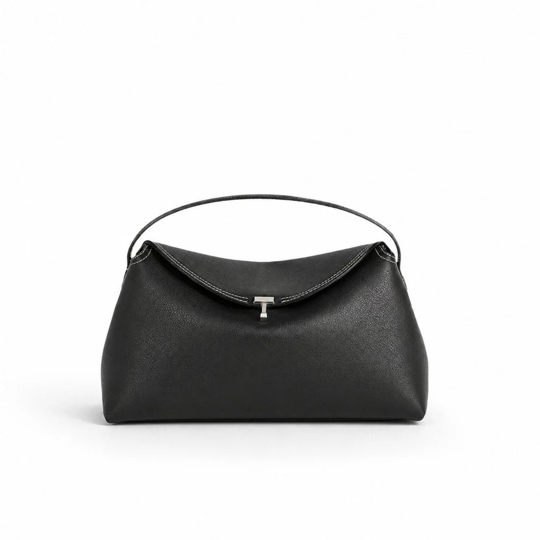 Structured PU Leather Shoulder Bag With Detachable Adjustable Convertible Strap